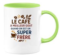 quotedazur - Mug Humour Le café a meilleur goût quand on est un super frère - Cadeau Frère Homme