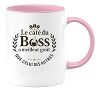 quotedazur - Mug Humour Le café du Boss a meilleur goût que celui des autres - Cadeau Boss Homme