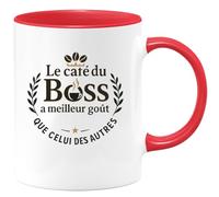 quotedazur - Mug Humour Le café du Boss a meilleur goût que celui des autres - Cadeau Boss Homme