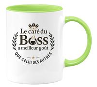 quotedazur - Mug Humour Le café du Boss a meilleur goût que celui des autres - Cadeau Boss Homme