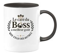quotedazur - Mug Humour Le café du Boss a meilleur goût que celui des autres - Cadeau Boss Homme