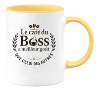 quotedazur - Mug Humour Le café du Boss a meilleur goût que celui des autres - Cadeau Boss Homme
