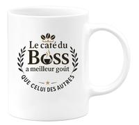 quotedazur - Mug Humour Le café du Boss a meilleur goût que celui des autres - Cadeau Boss Homme