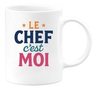 quotedazur - Mug Humour Le Chef, C'est Moi Cadeau Original Tasse Personnalisée Pour Homme Unique
