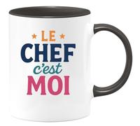 quotedazur - Mug Humour Le Chef, C'est Moi Cadeau Original Tasse Personnalisée Pour Homme Unique