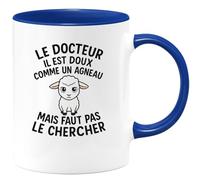 quotedazur - Mug Humour Le Docteur Il Est Doux Comme Un Agneau Mais Faut Pas Le Chercher - Idée Cadeau Originale Tasse Humour Pour Homme Médecin