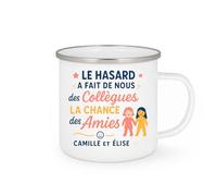 quotedazur - Mug Humour Le Hasard A Fait De Nous Collègues, La Chance Des Amies Camille Et Élise Idée Cadeau Originale Avec Tasse Pour Amie Fidèle Complice