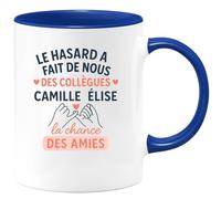 quotedazur - Mug Humour Le Hasard A Fait De Nous Des Collègues, Camille Élise, Chance Et Amies - Idée Cadeau Tasse Pour Collègues Et Amies En Toute Amitié