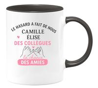 quotedazur - Mug Humour Le Hasard A Fait De Nous Des Collègues Et Amies, Camille Élise Cadeau Parfait Tasse Pour Inoubliables