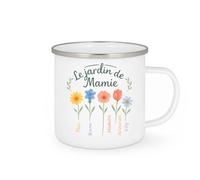 quotedazur - Mug Humour Le Jardin De Mamie Et Papi Avec Yannick, Mathilde, Nathanaël Lily Parfait Cadeau Tasse Personnalisée Pour Moments Partagés En Famille