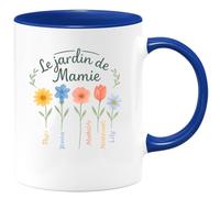 quotedazur - Mug Humour Le Jardin De Mamie Et Papi Avec Yannick, Mathilde, Nathanaël Lily Parfait Cadeau Tasse Personnalisée Pour Moments Partagés En Famille