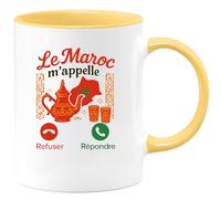 quotedazur - Mug Humour Le Maroc M'appelle, Refusant Tout Autre Appel - Cadeau Original Tasse Maroc Pour Homme Amoureux Du Voyage
