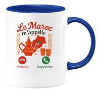 quotedazur - Mug Humour Le Maroc M'appelle, Refusant Tout Autre Appel Cadeau Original Tasse Pour Homme Amoureux Du Voyage