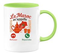 quotedazur - Mug Humour Le Maroc M'appelle, Refusant Tout Autre Appel Cadeau Original Tasse Pour Homme Amoureux Du Voyage