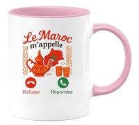 quotedazur - Mug Humour Le Maroc M'appelle, Refusant Tout Autre Appel Cadeau Original Tasse Pour Homme Amoureux Du Voyage