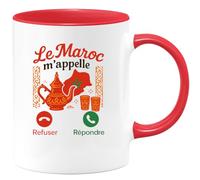 quotedazur - Mug Humour Le Maroc M'appelle, Refusant Tout Autre Appel Cadeau Original Tasse Pour Homme Amoureux Du Voyage