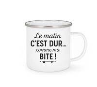 quotedazur - Mug Humour Le Matin C'est Dur Comme Ma Idéal Cadeau Tasse Pour Bien Démarrer Vos Matins