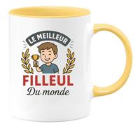 quotedazur - Mug Humour Le Meilleur Filleul Du Monde - Cadeau Original Tasse Personnalisée Pour Filleul Unique