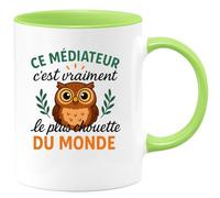 quotedazur - Mug Humour Le Meilleur Mug Cadeau : Ce Médiateur, Vraiment Le Plus Chouette - Idée Cadeau Originale Tasse Humour Pour Médiateur Reconnu