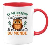 quotedazur - Mug Humour Le Meilleur Mug Cadeau : Ce Médiateur, Vraiment Le Plus Chouette - Idée Cadeau Originale Tasse Humour Pour Médiateur Reconnu