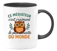 quotedazur - Mug Humour Le Meilleur Mug Cadeau : Ce Médiateur, Vraiment Le Plus Chouette - Idée Cadeau Originale Tasse Humour Pour Médiateur Reconnu