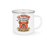 quotedazur - Mug Humour Le Patron A Un Caractère De Cochon, Mais C’est Pour Ça Qu’on L’adore Idée Cadeau Originale Tasse Boss Original Et Unique