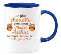 quotedazur - Mug Humour Le Plus Chouette, C'est Mon Maître Arthur. Merci Pour Cette Année Louis Cadeau Original Tasse Remerciement Et Reconnaissance