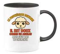 quotedazur - Mug Humour Le Prothésiste Dentaire Il Est Doux Comme Un Agneau Mais Faut Pas Le Chercher - Cadeau Original Pour Prothésiste Tasse Humour Et Douceur