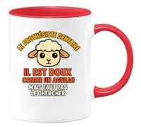 quotedazur - Mug Humour Le Prothésiste Dentaire Il Est Doux Comme Un Agneau Mais Faut Pas Le Chercher - Cadeau Original Pour Prothésiste Tasse Humour Et Douceur