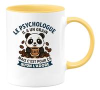 quotedazur - Mug Humour Le Psychologue, Un Grain Qu'on Adore Cadeau Original Et Drôle Idéal Pour Tasse Originale Collection