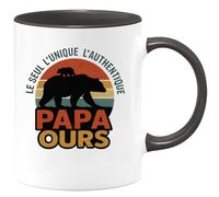 quotedazur - Mug Humour Le Seul, L'unique, L'authentique Papa Ours Original Cadeau Parfait Tasse Pour Originale Unique Durable