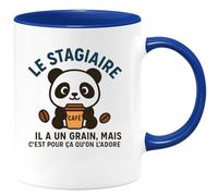 quotedazur - Mug Humour Le Stagiaire A Un Grain, C'est Pour Ça Qu'on L'adore, Cadeau Humoristique Original Tasse Drôle Et Unique