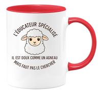 quotedazur - Mug Humour L'éducateur Spécialisé Il Est Doux Comme Un Agneau Mais Faut Pas Le Chercher Cadeau Parfait Pour Éducateur Tasse Unique Et Robuste