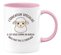 quotedazur - Mug Humour L'éducateur Spécialisé Il Est Doux Comme Un Agneau Mais Faut Pas Le Chercher Cadeau Parfait Pour Éducateur Tasse Unique Et Robuste