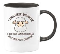 quotedazur - Mug Humour L'éducateur Spécialisé Il Est Doux Comme Un Agneau Mais Faut Pas Le Chercher Cadeau Parfait Pour Éducateur Tasse Unique Et Robuste