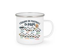 quotedazur - Mug Humour L'équipe De Football Papi Avec Hugo, Léa, Alice, Adam, Léo, Emma, Arthur, Louise Idée Cadeau Tasse Personnalisée Pour Grand-père Unique