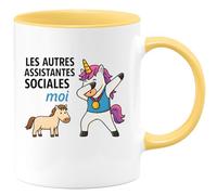 quotedazur - Mug Humour Les Autres Assistantes Sociales Cadeau Tasse Pour Femmes Dévouées Idée Originale D’Assistante Sociale Engagée