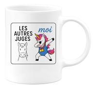 quotedazur - Mug Humour Les Autres Jugent, Moi Je Choisis Ma Voie Avec Confiance Cadeau Originale Tasse Humoristique Pour Femme, Idée Sympa Et Tendance