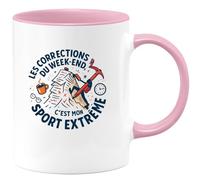 quotedazur - Mug Humour Les corrections du week-end, c'est mon sport extrême - Cadeau Maître d'école Homme