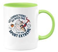 quotedazur - Mug Humour Les corrections du week-end, c'est mon sport extrême - Cadeau Maître d'école Homme