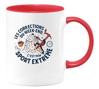 quotedazur - Mug Humour Les corrections du week-end, c'est mon sport extrême - Cadeau Maître d'école Homme