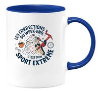 quotedazur - Mug Humour Les corrections du week-end, c'est mon sport extrême - Cadeau Maître d'école Homme