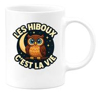 quotedazur - Mug Humour Les Hiboux, Symbole De Vie - Message Inspirant Sur Tasse Déco - Idée Cadeau Originale Tasse Hibou Pour Femme Amoureuse Des Chouettes