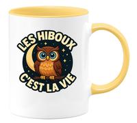 quotedazur - Mug Humour Les Hiboux, Symbole De Vie - Message Inspirant Sur Tasse Déco - Idée Cadeau Originale Tasse Hibou Pour Femme Amoureuse Des Chouettes