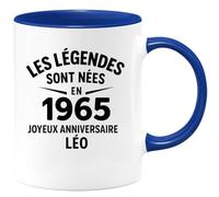 quotedazur - Mug Humour Les Légendes Sont Nées En 1965 Joyeux Anniversaire Léo Idée Cadeau Originale Belle Tasse Pour Homme Né