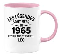 quotedazur - Mug Humour Les Légendes Sont Nées En 1965 Joyeux Anniversaire Léo Idée Cadeau Originale Belle Tasse Pour Homme Né
