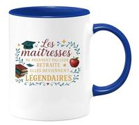 quotedazur - Mug Humour Les maîtresses ne prennent pas leur retraite, elles deviennent légendaires - Cadeau Maîtresse Femme