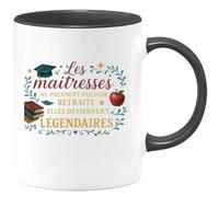quotedazur - Mug Humour Les maîtresses ne prennent pas leur retraite, elles deviennent légendaires - Cadeau Maîtresse Femme