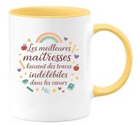 quotedazur - Mug Humour Les meilleures maîtresses laissent des traces indélébiles dans les cœurs - Cadeau Maîtresse Femme