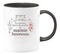 quotedazur - Mug Humour Les rides ? Ce sont mes lignes de sourire de mamie heureuse - Cadeau Mamie Femme